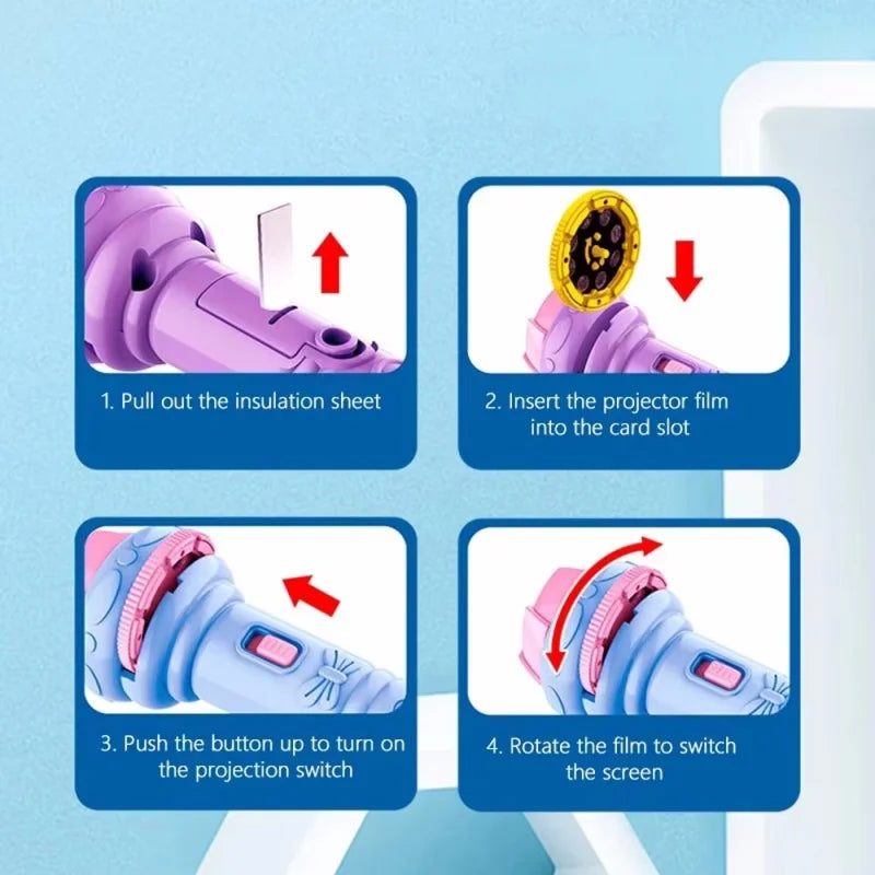 Cartoon Projector Flashlight Cards