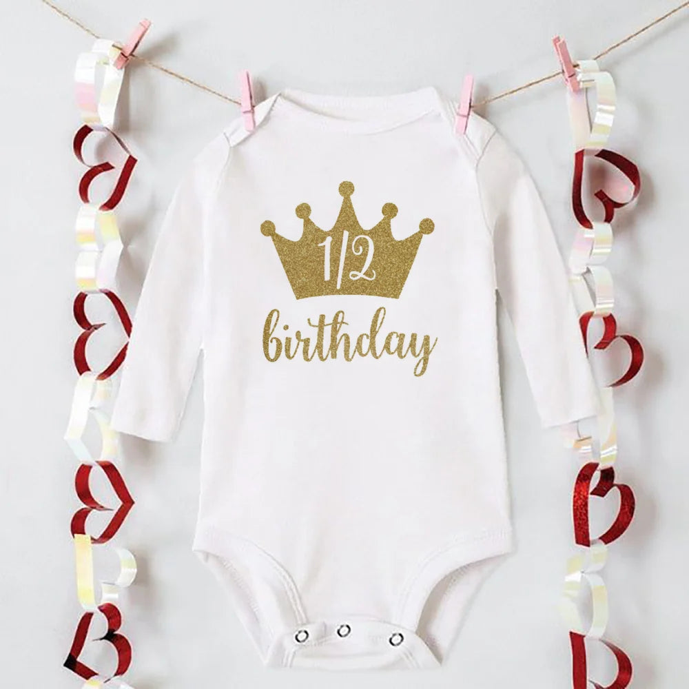 My 1/2 Birthday Newborn Bodysuit
