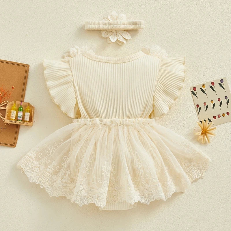 3D Flower Summer Baby Dress