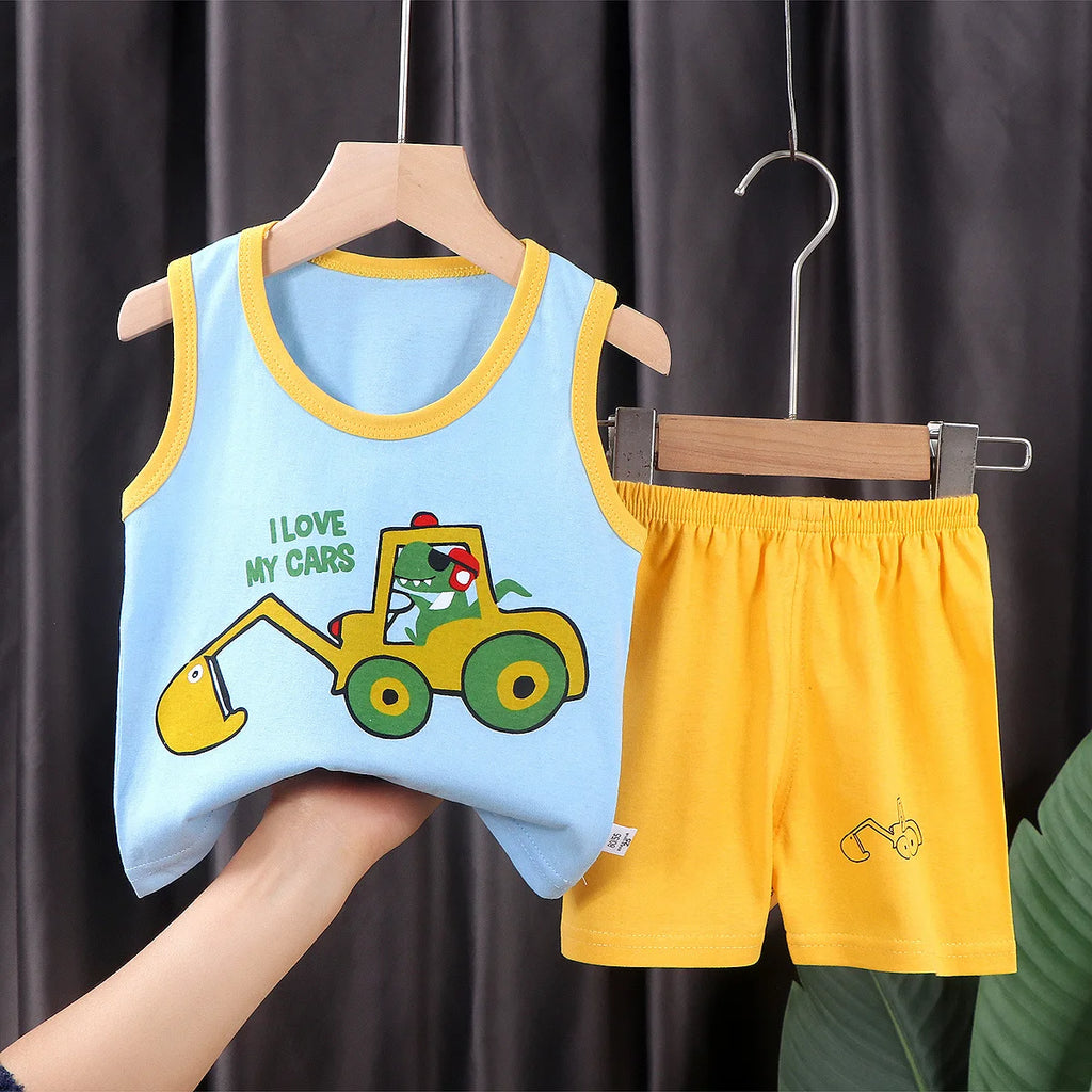 2PCS Children Sleeveless Sets