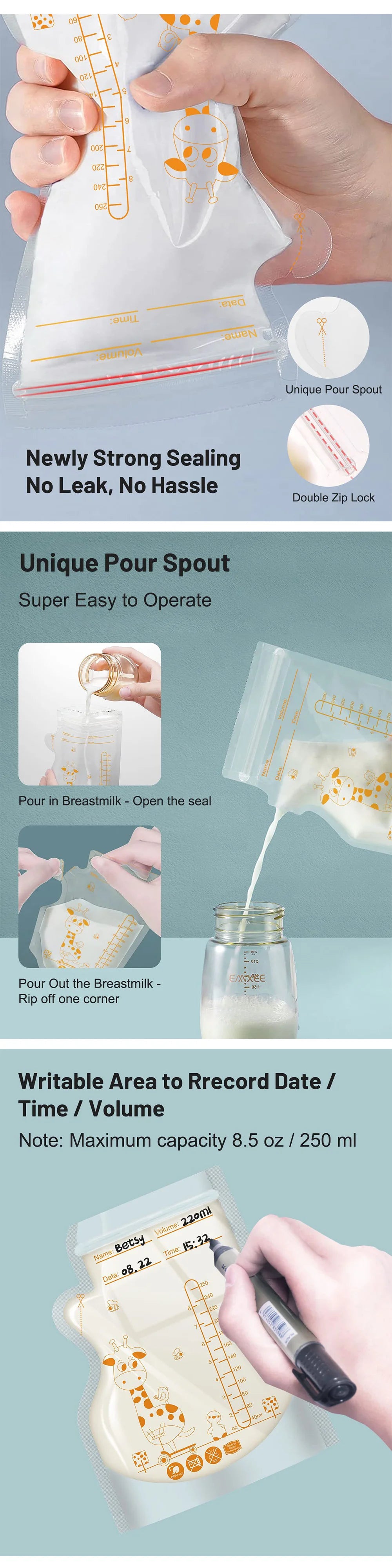 ❄️PureStore™ Milk Bags