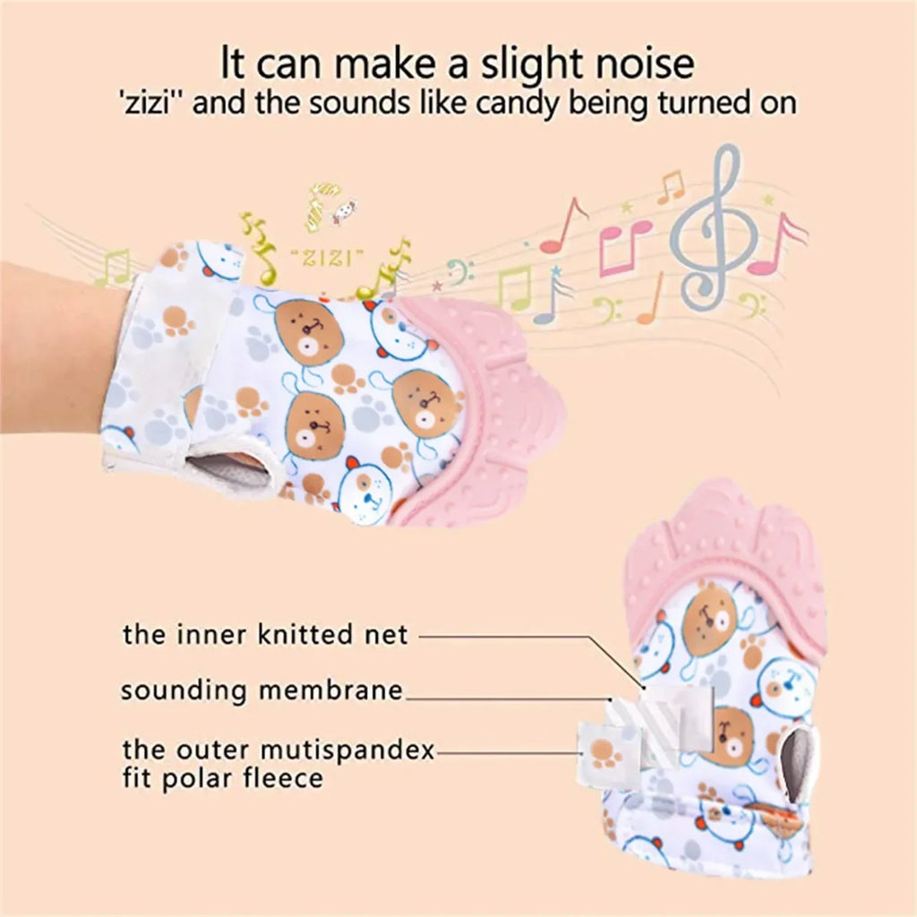 🌸ChewEase™ Teething Mittens