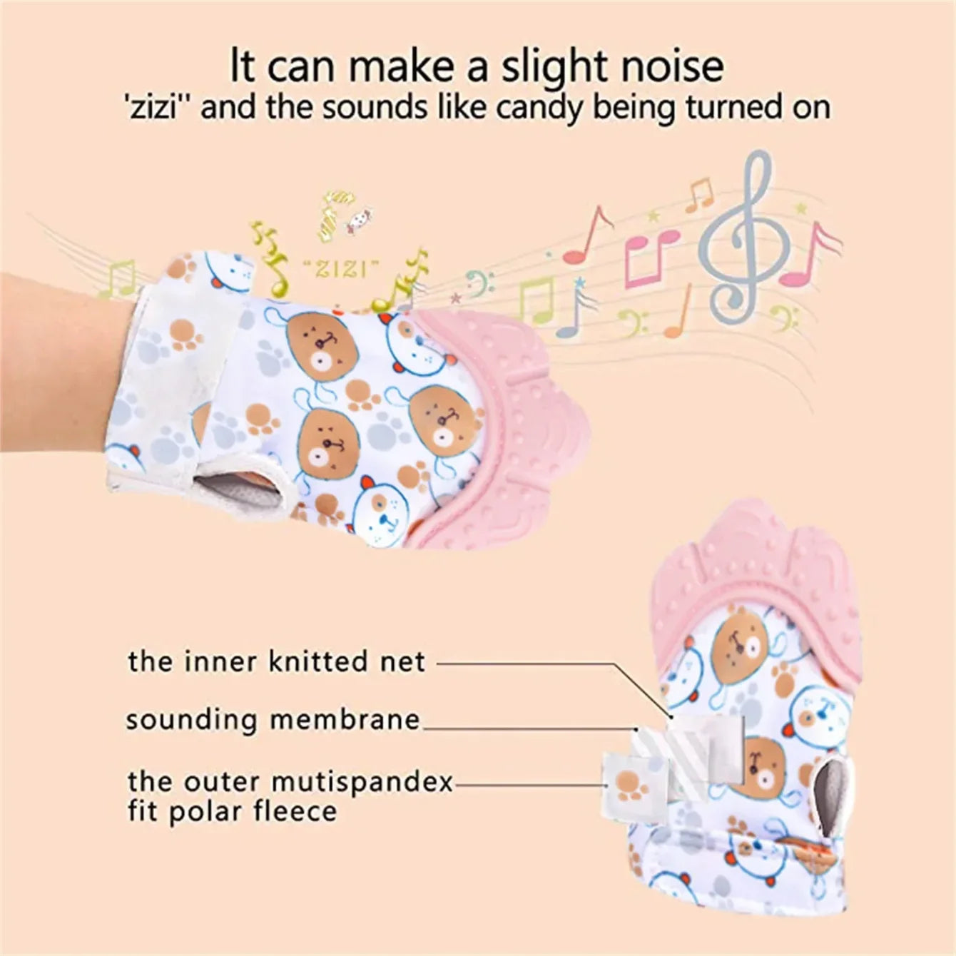 🌸ChewEase™ Teething Mittens