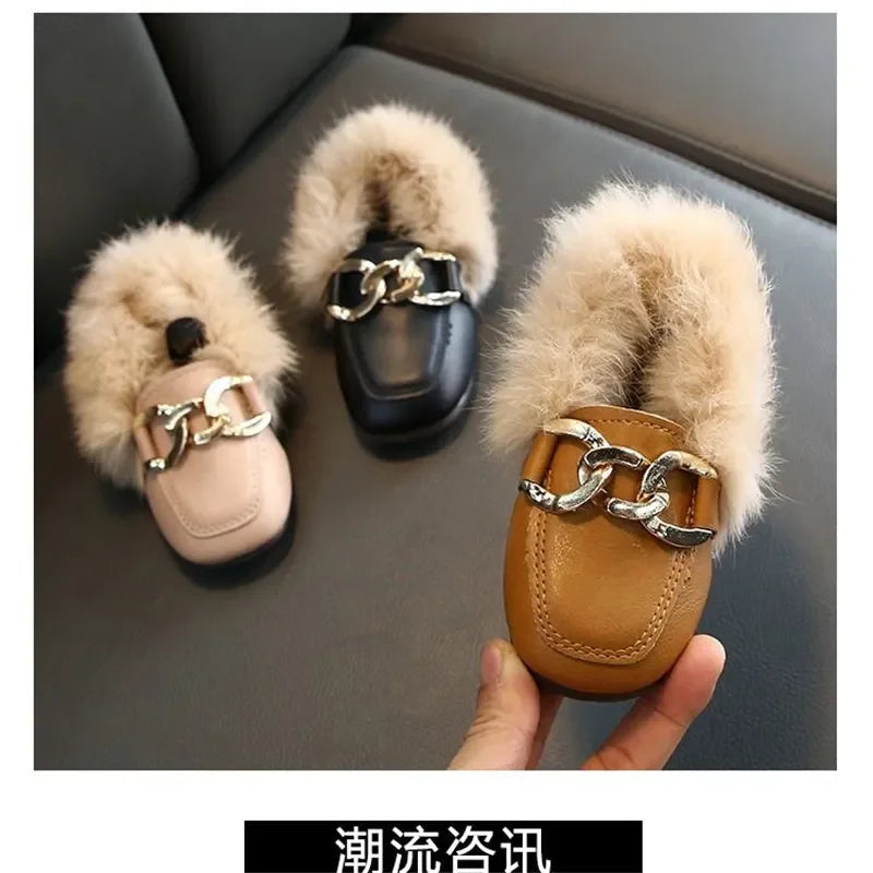 Kids Fur Shoes