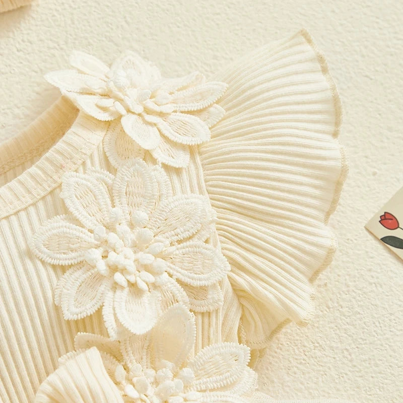 3D Flower Summer Baby Dress