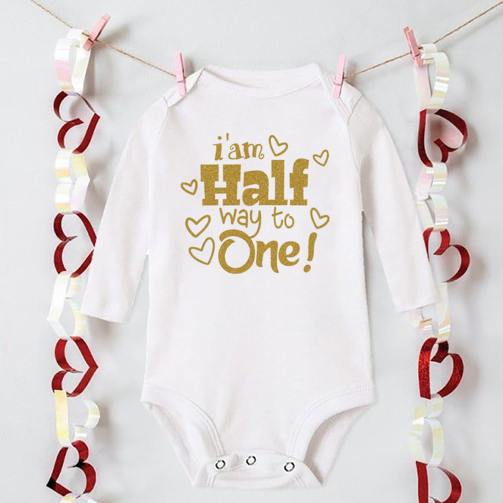 My 1/2 Birthday Newborn Bodysuit