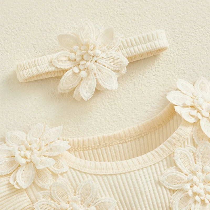 3D Flower Summer Baby Dress