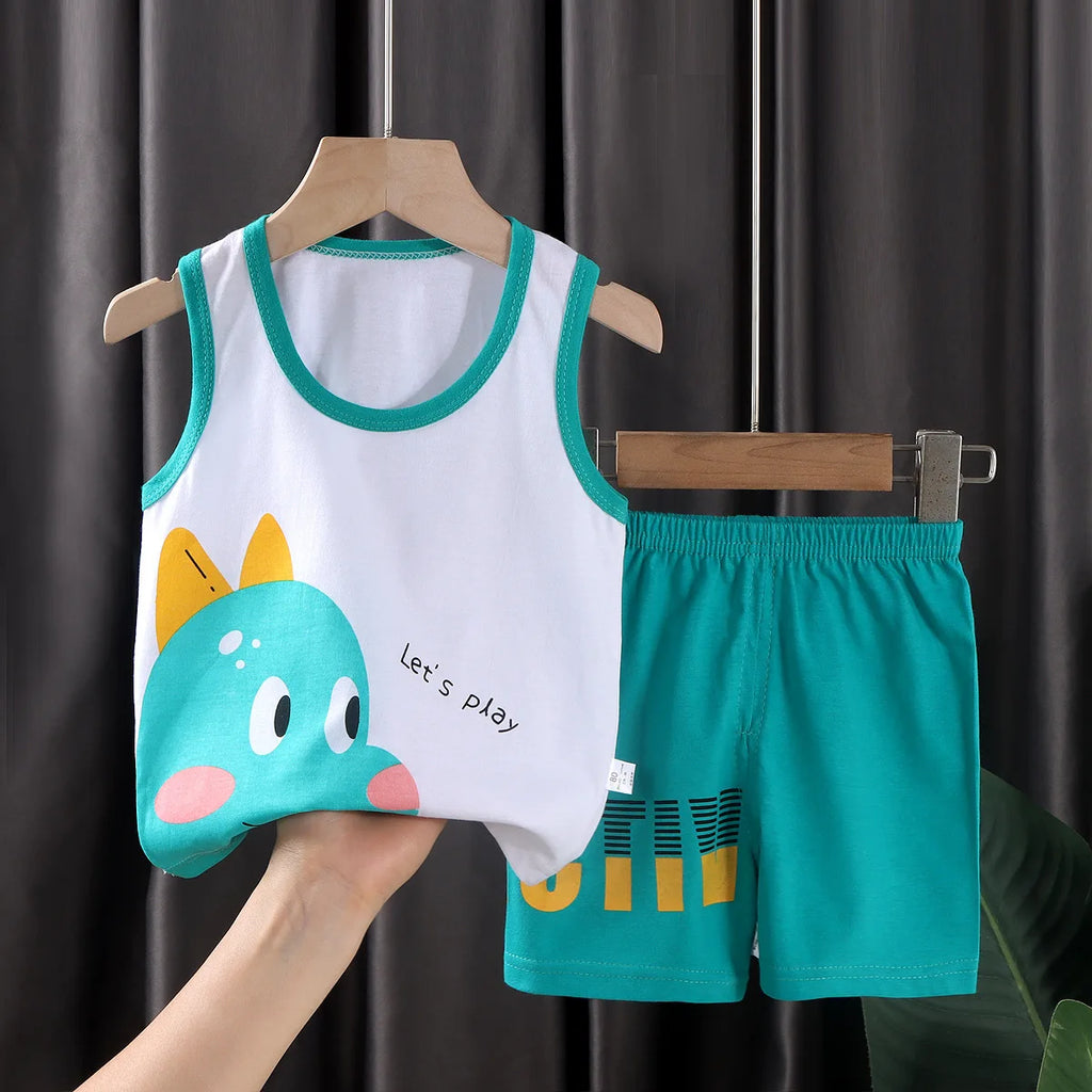 2PCS Children Sleeveless Sets