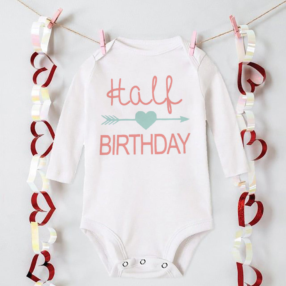 My 1/2 Birthday Newborn Bodysuit