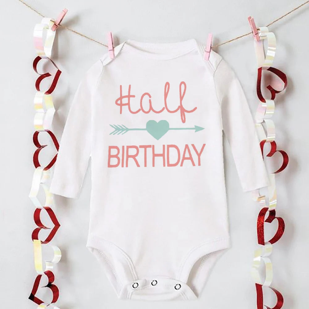 My 1/2 Birthday Newborn Bodysuit