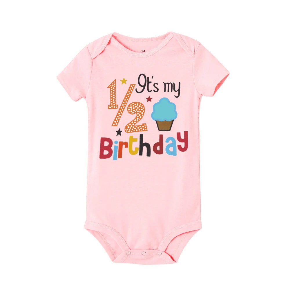 Cake 1/2 Birthday Printed