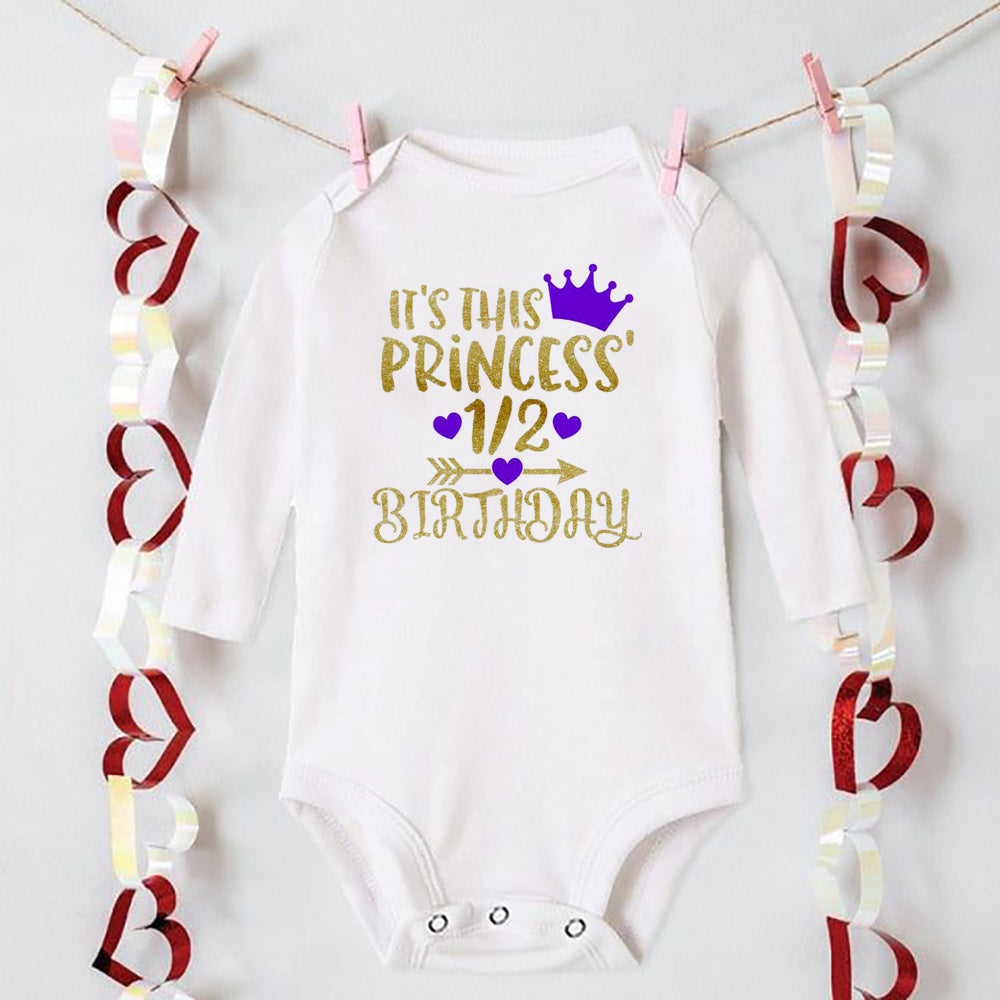My 1/2 Birthday Newborn Bodysuit