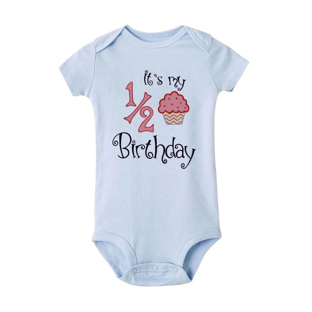 Cake 1/2 Birthday Printed