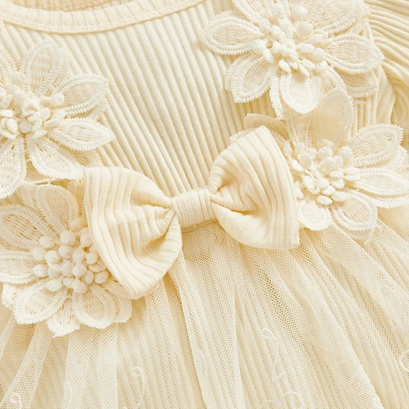 3D Flower Summer Baby Dress