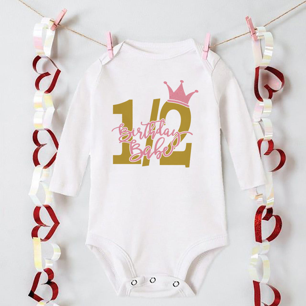 My 1/2 Birthday Newborn Bodysuit