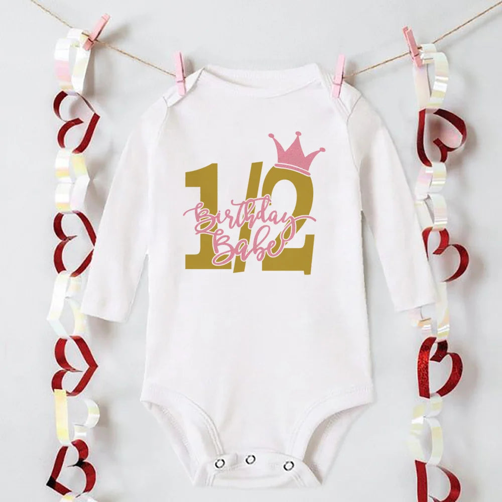 My 1/2 Birthday Newborn Bodysuit