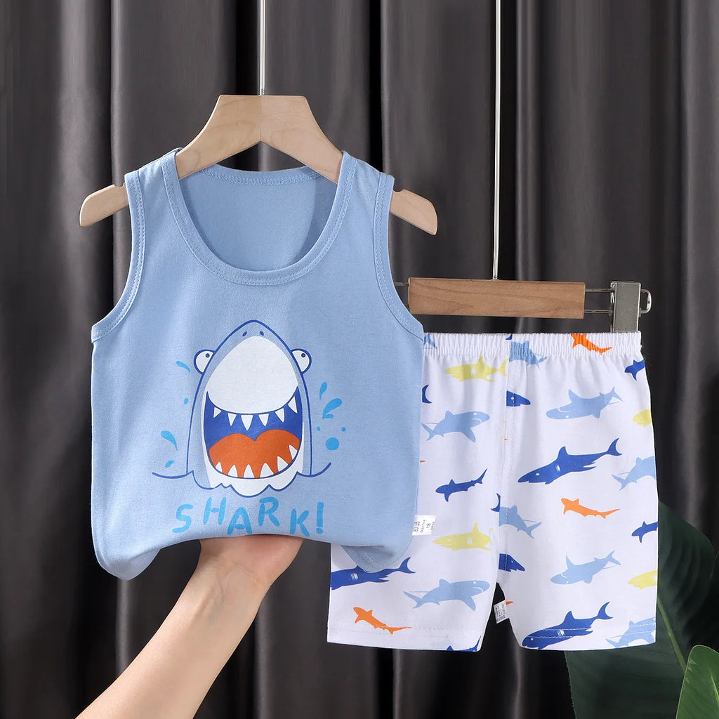 2PCS Children Sleeveless Sets