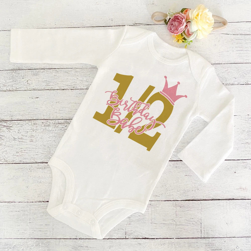 My 1/2 Birthday Newborn Bodysuit