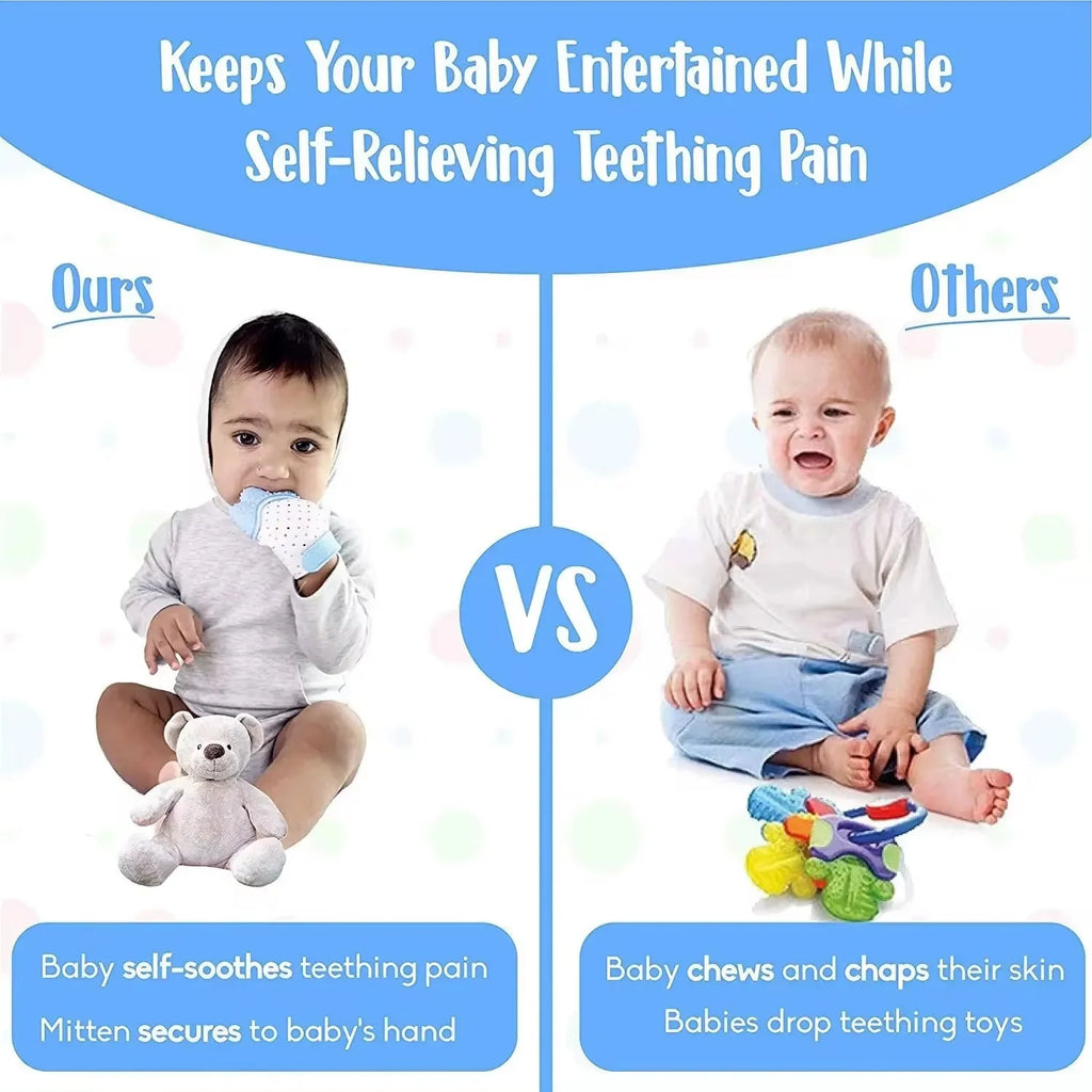 🌸ChewEase™ Teething Mittens