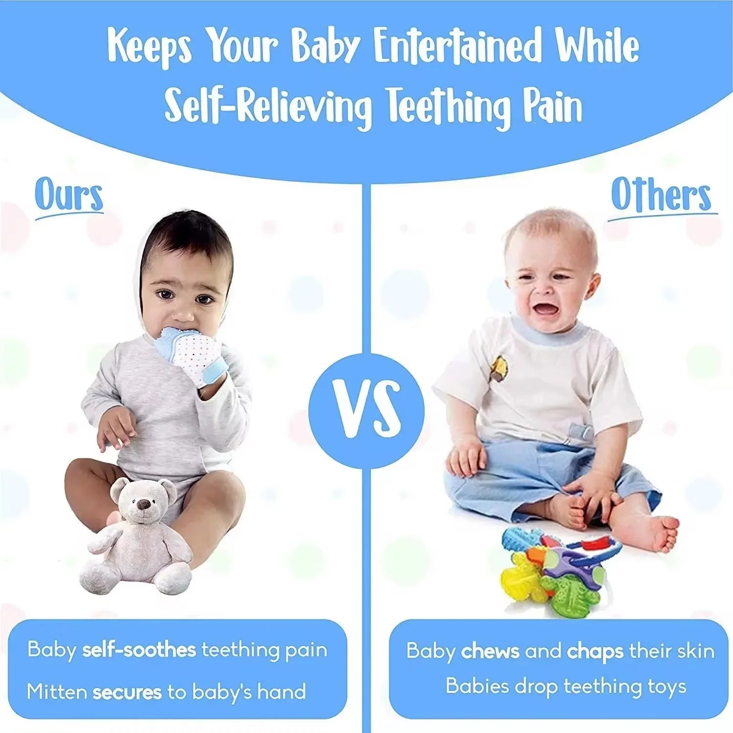 🌸ChewEase™ Teething Mittens