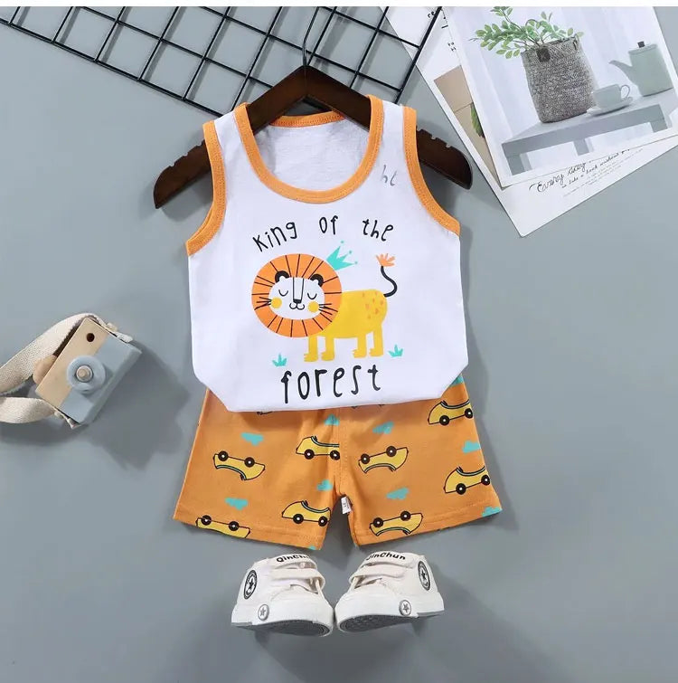2PCS Children Sleeveless Sets