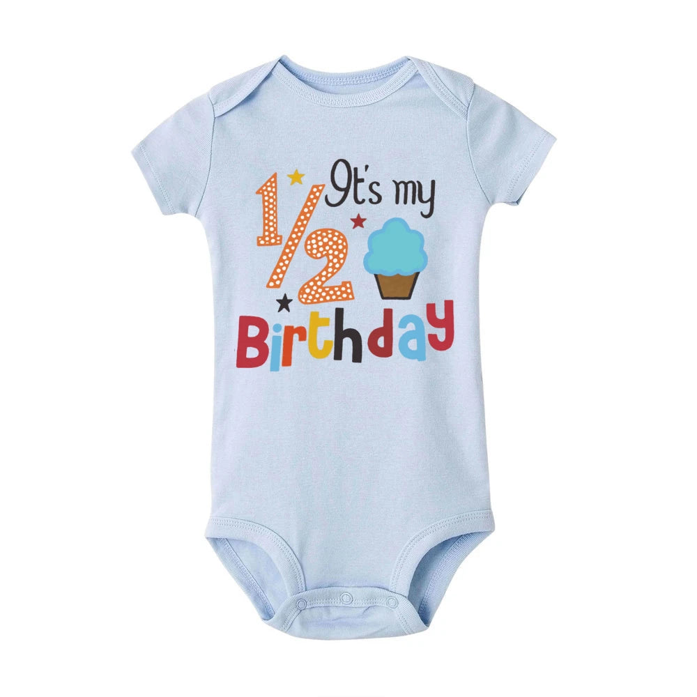 Cake 1/2 Birthday Printed