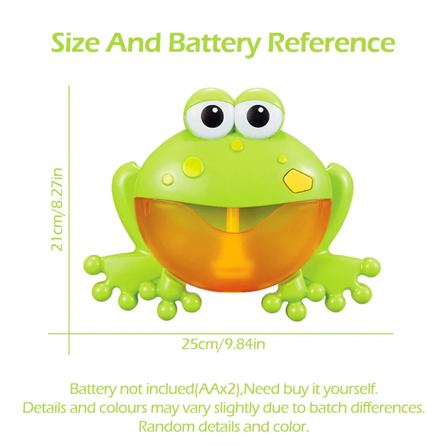 Kids Green Frog/Red Crab Spit Bubble Machine Baby Bath Toys