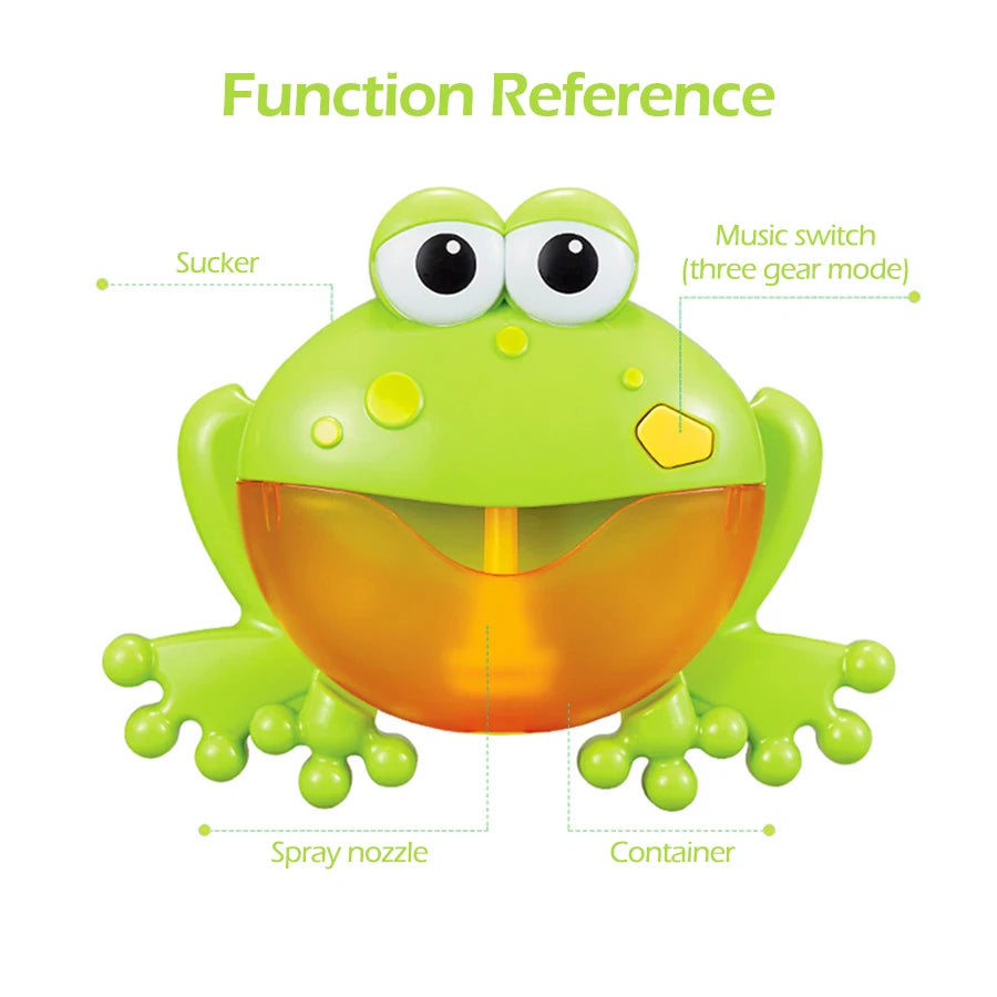 Kids Green Frog/Red Crab Spit Bubble Machine Baby Bath Toys