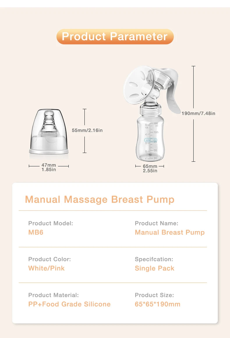 MAMIJOY  Breast Pump Baby Nipple Manual