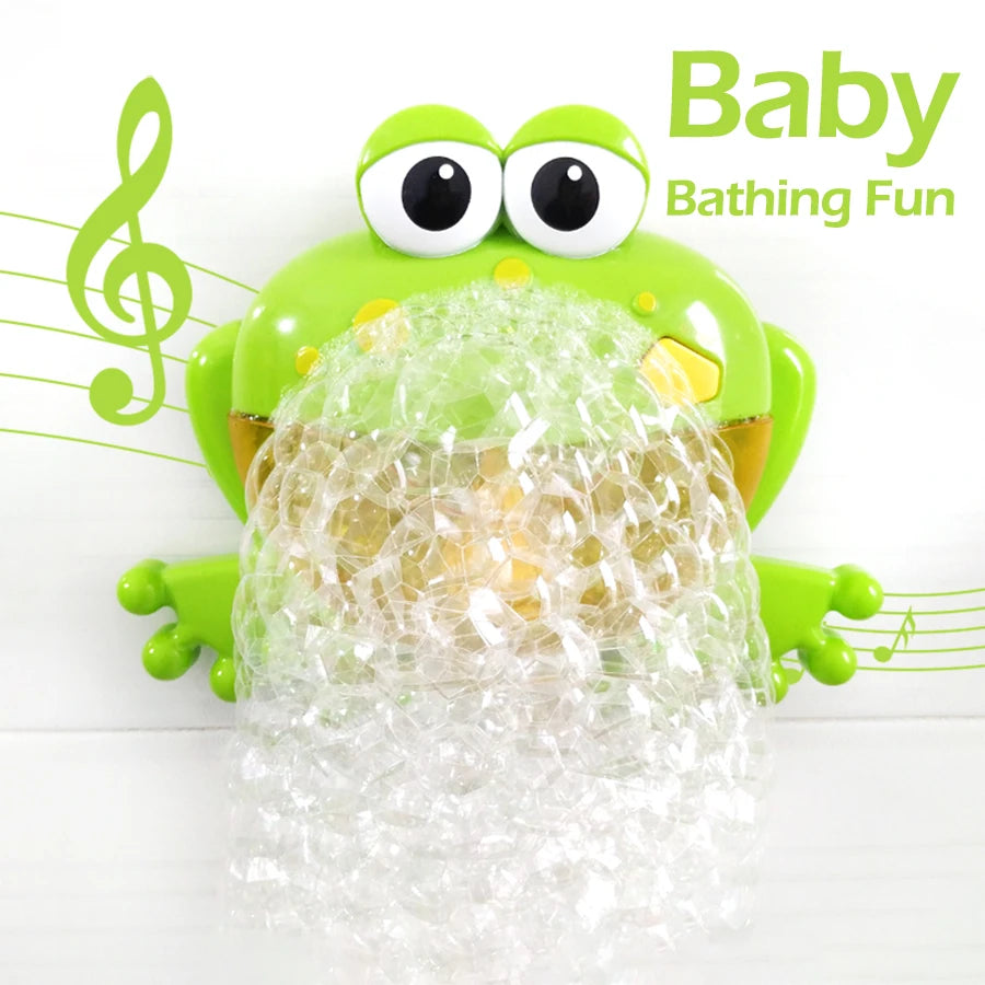 Kids Green Frog/Red Crab Spit Bubble Machine Baby Bath Toys
