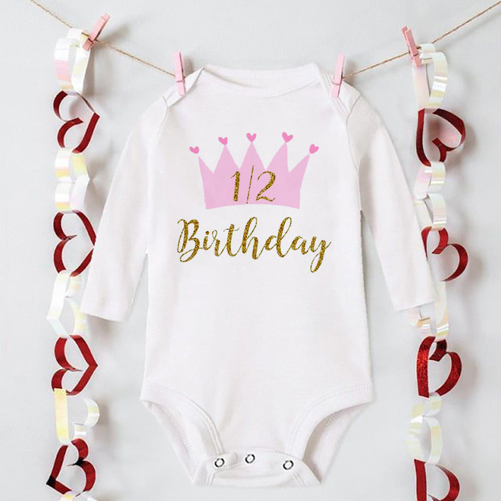 My 1/2 Birthday Newborn Bodysuit