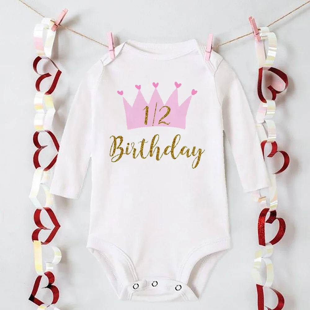 My 1/2 Birthday Newborn Bodysuit