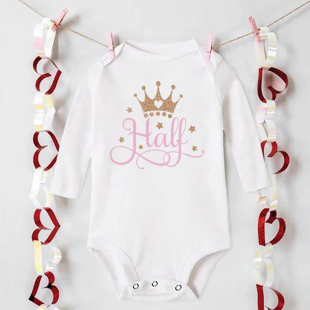 My 1/2 Birthday Newborn Bodysuit