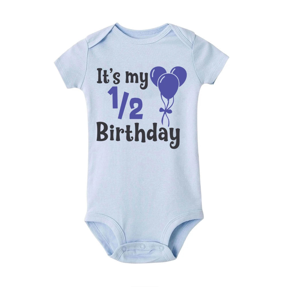 Cake 1/2 Birthday Printed