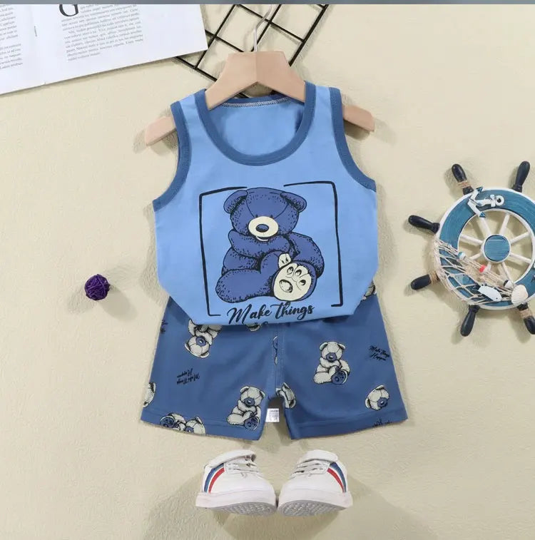 2PCS Children Sleeveless Sets